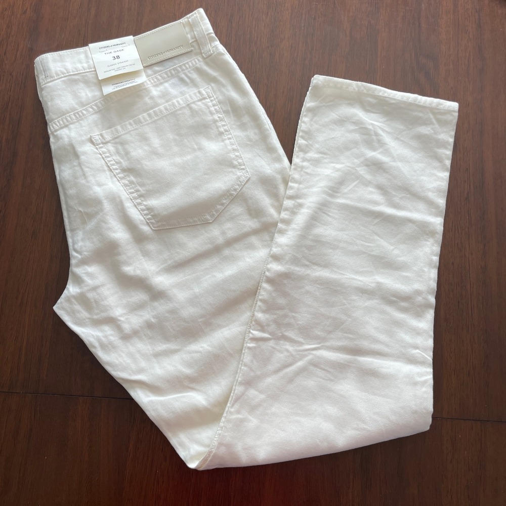 Citizens of Humanity The Gage Jeans Mens 38 Off White Classic Straight Luxury